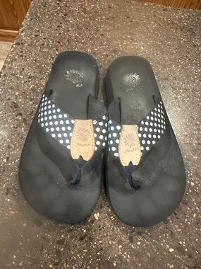 Yellow Box Black Polka Dot Flip-Flop Sandals
